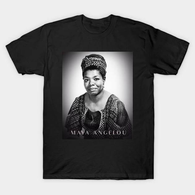 Maya Angelou Portrait T-Shirt by zap